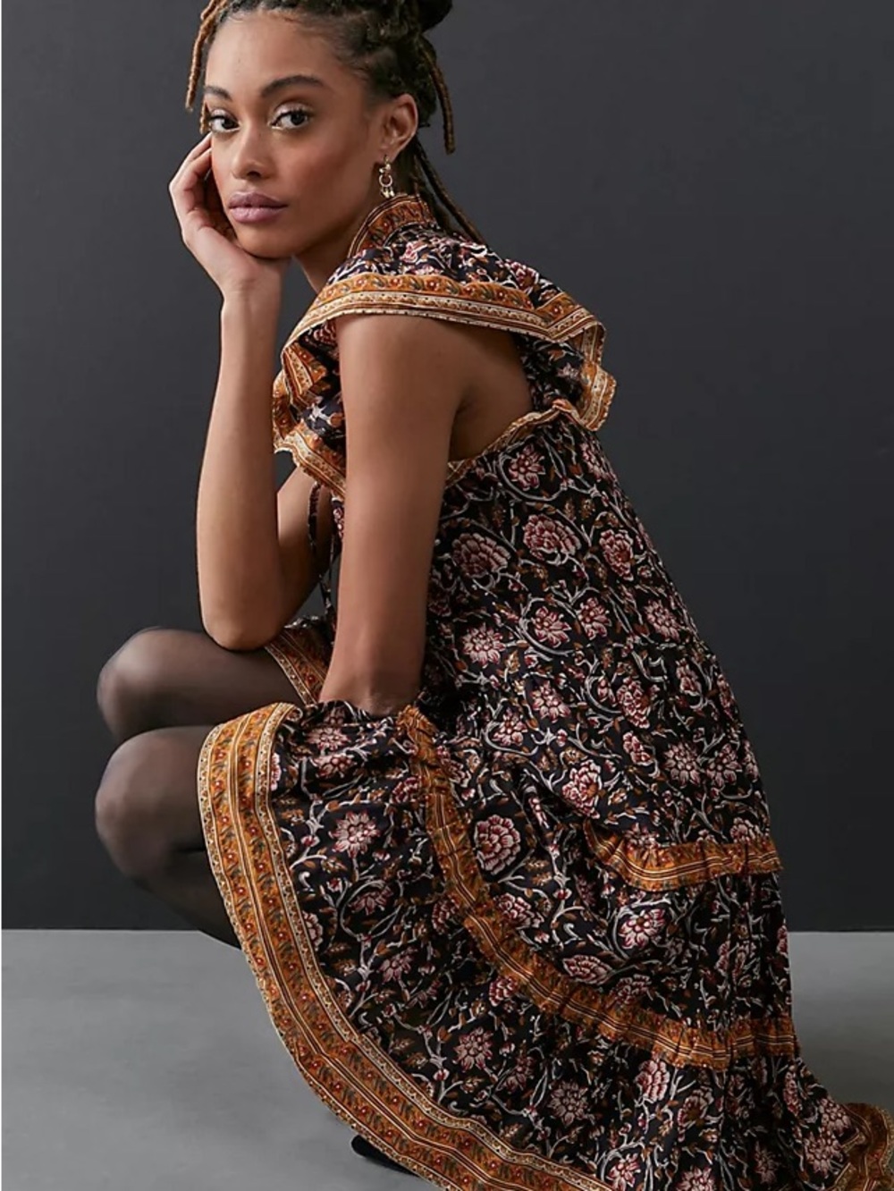 Anthropologie Othilia Cotton Ruffled Tiered Dress - Picture 4 of 5
